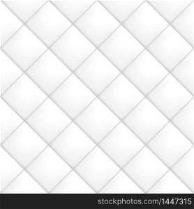Vector white and gray diagonal ceramic tile pattern. Kitchen and bathroom wall texture. Abstract seamless geometric shapes structure. Mesh and gradient colors