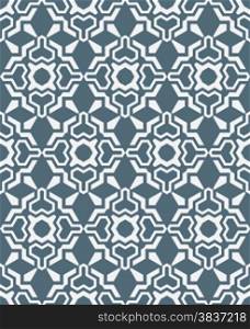 vector white geometric abstract flowers monochrome seamless pattern dark grey background&#xA;