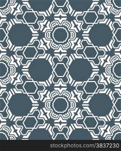 vector white geometric abstract monochrome mosaic seamless pattern dark gray background&#xA;