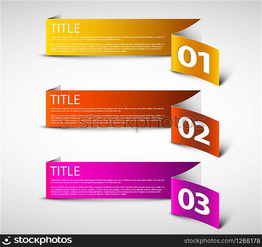 Vector white Paper Progress background / product choice or versions