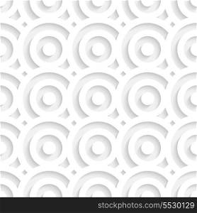 Vector White Seamless Circles Pattern