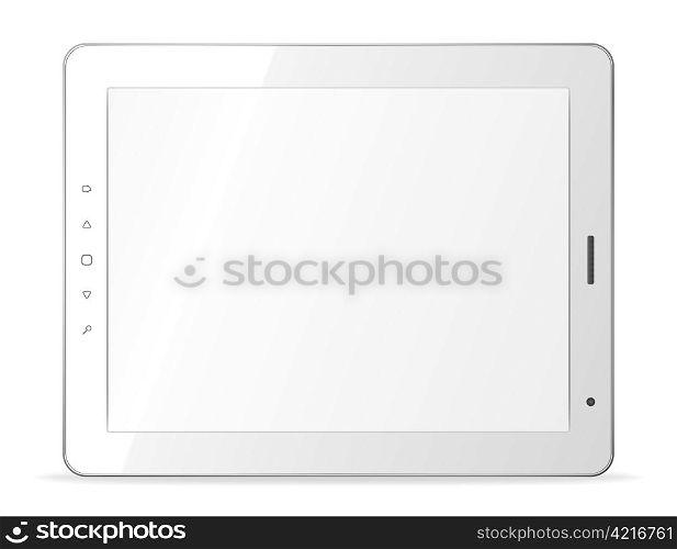 Vector white tablet pc on white background. Eps8 only