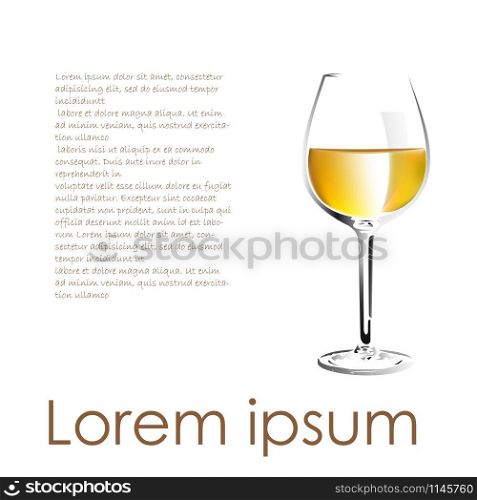 Vector white wine description
