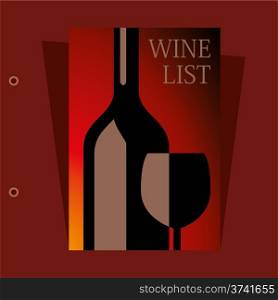 vector wine list design