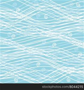 vector winter background pattern of wavy lines with curves