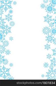 Vector winter background, snow on the sky
