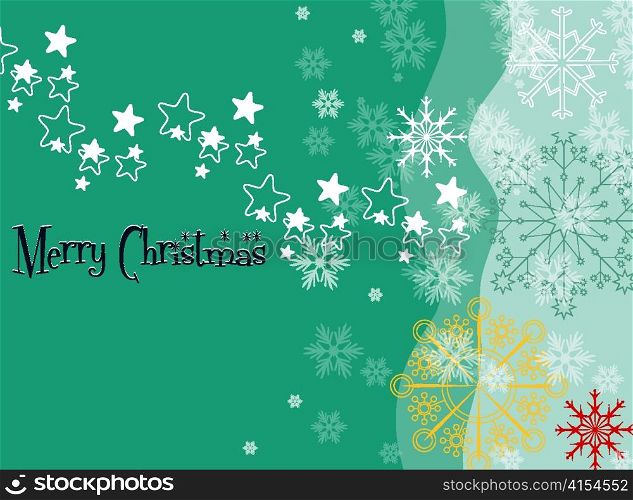 vector winter background with abstract snowflakes