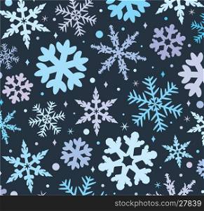 vector winter background with snowflakes