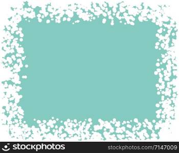 vector winter snow border background with copy space. christmas holiday frame with abstract snowflakes. xmas season illustration