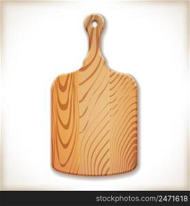 Vector wood cutting board isolated on white. EPS10 opacity