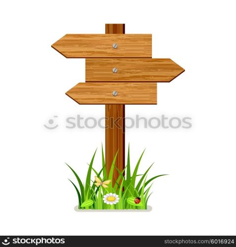 Vector wooden index on a white background