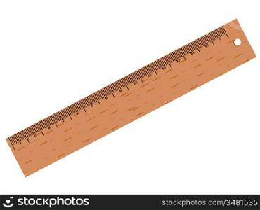 Vector wooden ruler
