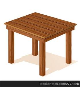 Vector wooden table