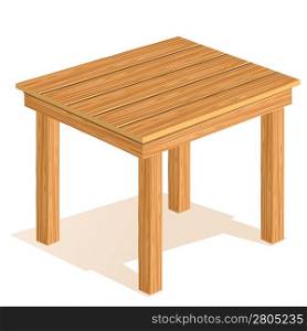 Vector wooden table