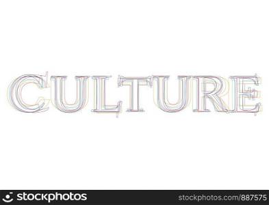 Vector word Culture