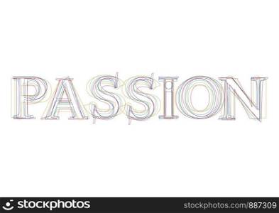 Vector word Passion