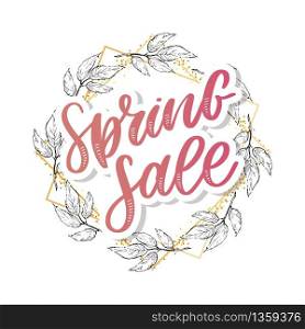 Vector word sale .Letters made of flowers and leaves on a white background. Spring sale Vector word sale .Letters made of flowers and leaves on a white background.