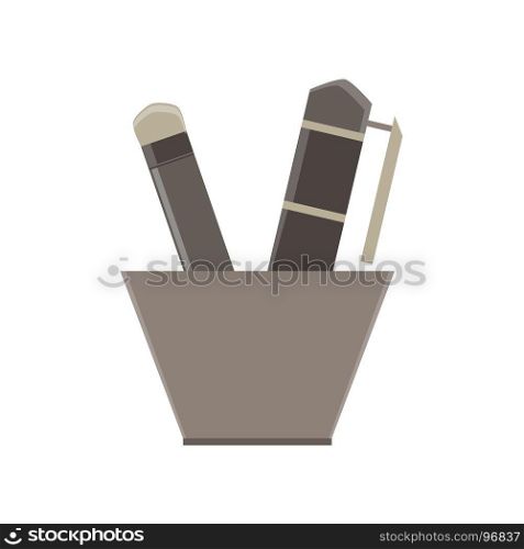Vector writing tools vector flat icon isolated. Design illustration element graphic black eraser