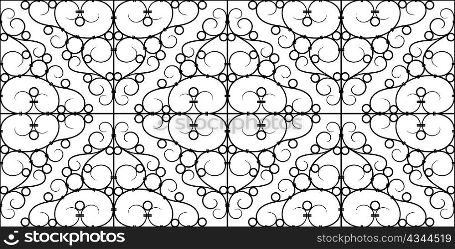 vector wrought iron seamless pattern