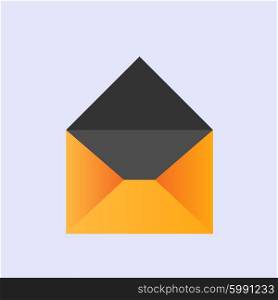 vector yellow envelope icon eps10.. vector yellow envelope icon eps10