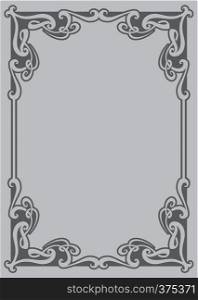 Vectorized Art Nouveau frame Design.