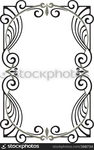 Vectorized Art Nouveau frame Design.