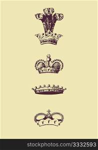 Vectorized Crown Icon. Vector illustration.