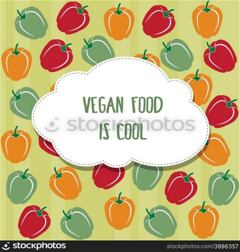 Vegan background in vector format