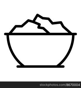 Vegan cereal food icon outline vector. Breakfast milk. Spoon oat. Vegan cereal food icon outline vector. Breakfast milk