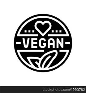 vegan cosmetic glyph icon vector. vegan cosmetic sign. isolated contour symbol black illustration. vegan cosmetic glyph icon vector illustration