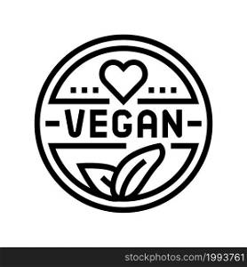 vegan cosmetic line icon vector. vegan cosmetic sign. isolated contour symbol black illustration. vegan cosmetic line icon vector illustration