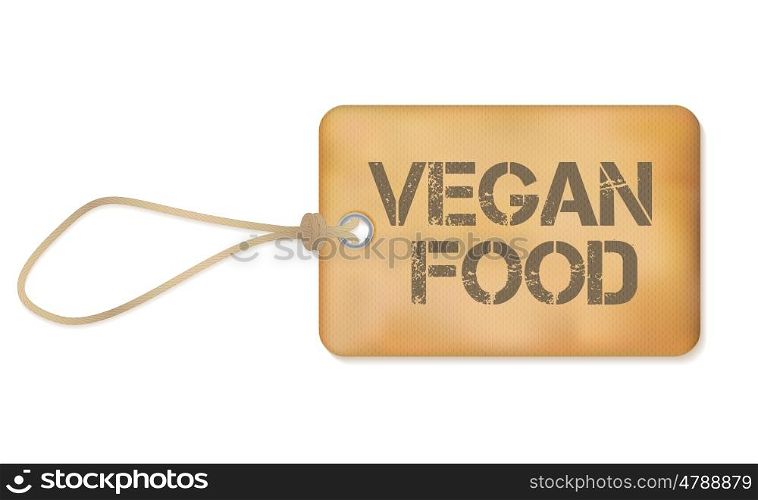 Vegan Food Old Paper Grunge Label Vector Illustration EPS10. Vegan Food Old Paper Grunge Label Vector Illustration