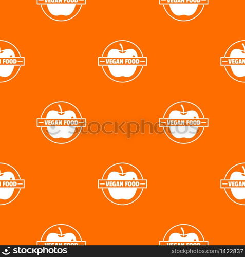 Vegan food pattern vector orange for any web design best. Vegan food pattern vector orange