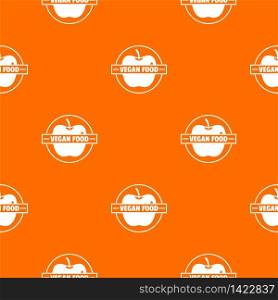 Vegan food pattern vector orange for any web design best. Vegan food pattern vector orange