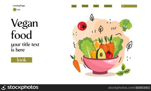 Vegan food website background. Isolated fruit and vegetable salad plate icon.. Vegan food website background. Isolated fruit and vegetable salad plate icon