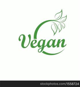 Vegan icon. Abstract leaf set isolated on white background