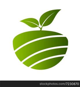 Vegan icon . Bio, Ecology, Organic logos and badges, label, tag. Green leaf on white background. Vector illustration