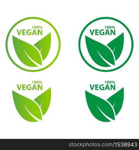 vegan icon bio ecology organic,logos label tag green leaf