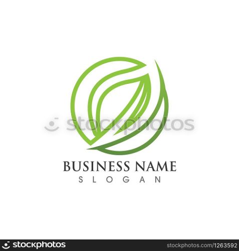 vegan leaf vector logo and symbol