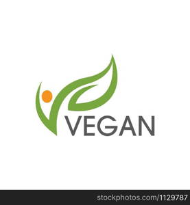 Vegan vector icon illustration design template