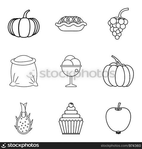 Veganism icons set. Simple set of 9 veganism vector icons for web isolated on white background. Veganism icons set, simple style