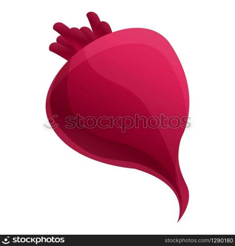 Vegetable beet icon. Cartoon of vegetable beet vector icon for web design isolated on white background. Vegetable beet icon, cartoon style