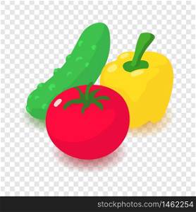 Vegetable icon. Cartoon isometric illustration of vegetable vector icon for web. Vegetable icon, cartoon isometric 3d style