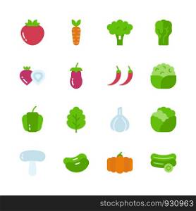 Vegetable icon set.Vector illustration