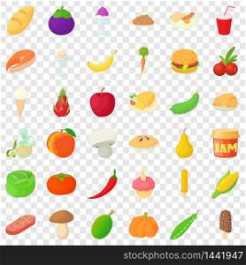 Vegetable icons set. Cartoon style of 36 vegetable vector icons for web for any design. Vegetable icons set, cartoon style