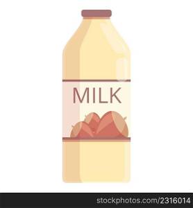 Vegetable milk bottle icon cartoon vector. Plant food. Nut milk. Vegetable milk bottle icon cartoon vector. Plant food