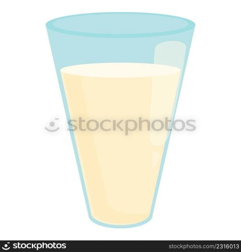 Vegetable milk glass icon cartoon vector. Vegan drink. Oat food. Vegetable milk glass icon cartoon vector. Vegan drink