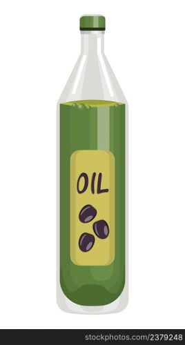 Vegetable olive oil bottle glass package design.