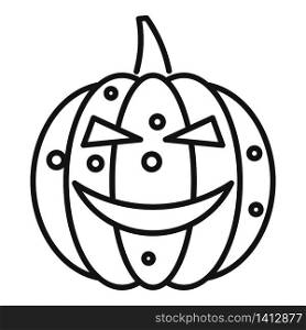 Vegetable pumpkin icon. Outline vegetable pumpkin vector icon for web design isolated on white background. Vegetable pumpkin icon, outline style
