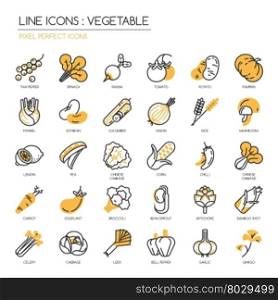 Vegetable , thin line icons set ,pixel perfect icon
